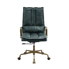 Swivel Office Chair(360 Degree) Adjustable Seat Height Wheels Included5-Star Base w/CastersTop Grain LeatherUpholstered Seat and Back Cushion<br/><br/><b>Product Features</b><ul><li>wivel Office Chair(360 Degree)â€§ Adjustable Seat Heightâ€§ Wheels Includ