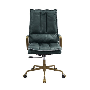 Swivel Office Chair(360 Degree) Adjustable Seat Height Wheels Included5-Star Base w/CastersTop Grain LeatherUpholstered Seat and Back Cushion<br/><br/><b>Product Features</b><ul><li>wivel Office Chair(360 Degree)â€§ Adjustable Seat Heightâ€§ Wheels Includ