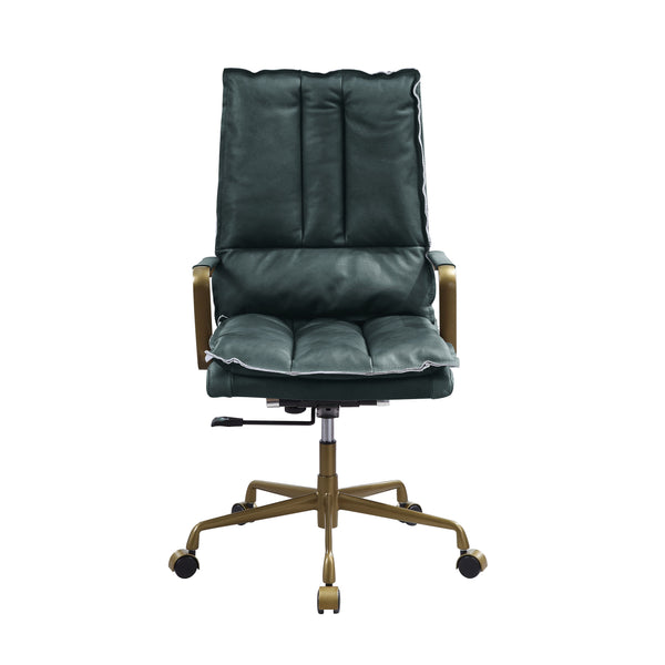 Swivel Office Chair(360 Degree) Adjustable Seat Height Wheels Included5-Star Base w/CastersTop Grain LeatherUpholstered Seat and Back Cushion<br/><br/><b>Product Features</b><ul><li>wivel Office Chair(360 Degree)â€§ Adjustable Seat Heightâ€§ Wheels Includ