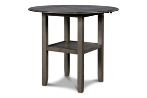 Gia - 3 Piece Dining Set (Counter Drop Leaf Table & 2 Chairs) - Gray