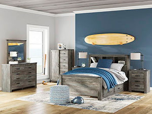 Cool, casual style is for all ages. With this bedroom mirror, they get the function they need plus the refined design you love. Approachably neutral in a rustic warm gray, itâ€™s adaptable enough to pair with an assortment of existing colors and room deco