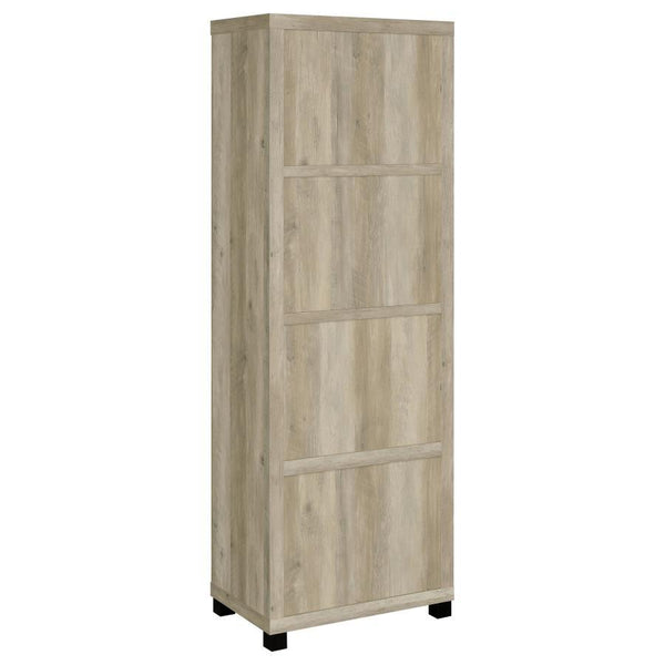 Sachin - 3-Shelf Engineered Wood Media Tower - Distressed Pine