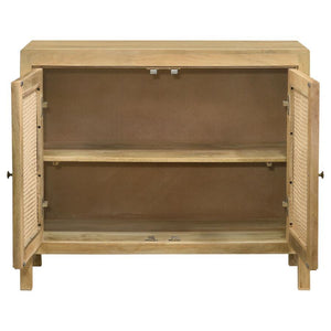 Zamora - 2-Door Wood Accent Cabinet With Woven Cane - Natural