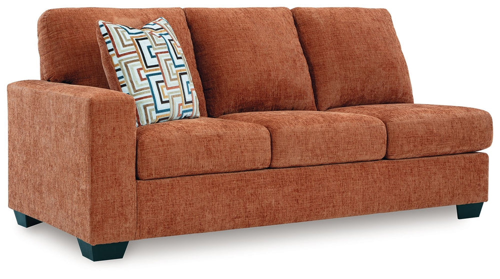 This left-arm facing sofa is made with polyester upholstery. Pairs with other items in the series to make a sectional.<br><br><b>Additional Dimensions</b><br><ul><li>Arm height: 25-"</li><li>Seat depth: 21-"</li><li>Seat height: 20-"</li><li>Top of cushio