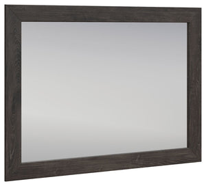 Find serene simplicity in the clean lines and dark neutral tones of this bedroom mirror. Itâ€™s a sincere approach to modern elegance, giving you high style at a great value. And with the flexibility to hang the mirror two ways or mount it to the matching