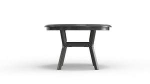  and a handy storage shelf located under the table top to store dinnerware or decor. The dining table apron