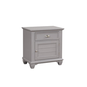 The Jamestown Wood Nightstand in Gray is a stylish and functional addition to your bedroom, offering the perfect blend of modern transitional design and practical storage solutions. This nightstand, expertly crafted from solid Acacia, premium manufactured