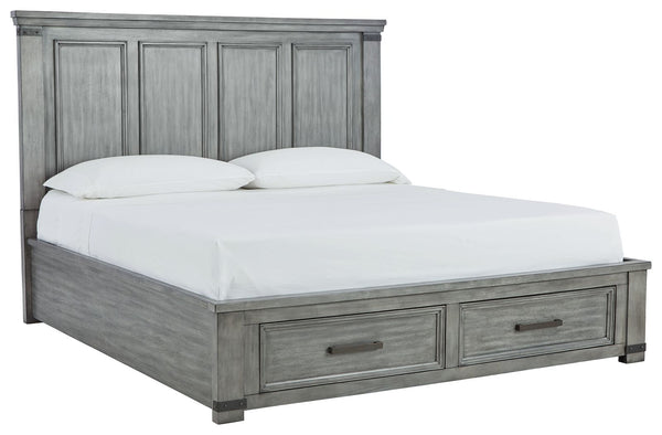  this storage bed conveys trend-right urban farmhouse style. Thick-profiled top moulding on the tall