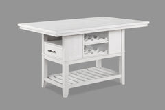 Wendy - Counter Height Table<h4><b>Wendy - Counter Height Table Base - White</b></h4> <table width="100%"><colgroup><col style="width: 30%"> <col style="width: 70%"> </colgroup> <tbody> <tr> <td>Dimensions</td> <td> 59.50"L x 40.00"D x 36.00"H</td> </tr> 