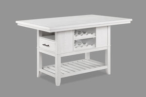 Wendy - Counter Height Table<h4><b>Wendy - Counter Height Table Base - White</b></h4> <table width="100%"><colgroup><col style="width: 30%"> <col style="width: 70%"> </colgroup> <tbody> <tr> <td>Dimensions</td> <td> 59.50"L x 40.00"D x 36.00"H</td> </tr> 