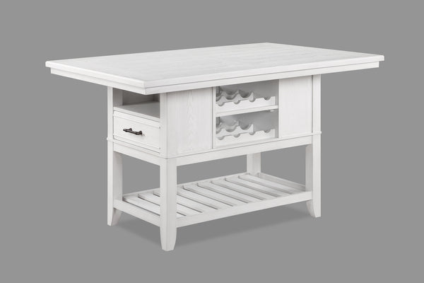 Wendy - Counter Height Table<h4><b>Wendy - Counter Height Table Base - White</b></h4> <table width="100%"><colgroup><col style="width: 30%"> <col style="width: 70%"> </colgroup> <tbody> <tr> <td>Dimensions</td> <td> 59.50"L x 40.00"D x 36.00"H</td> </tr> 