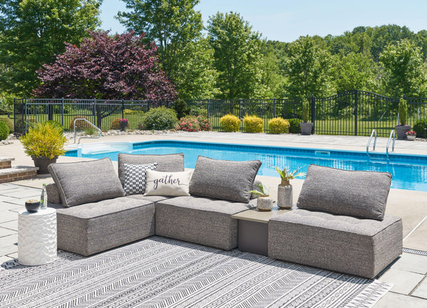 Bree Zee - Brown - 5-Piece Outdoor Sectional