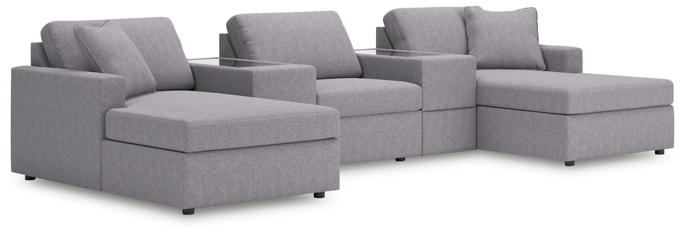 Looking cool and contemporary is great. But when it comes down to it, youâ€™re all about low-maintenance lounging. With the performance fabric on this pit sectional, cleaning spills is a breeze. Its customizable modular design caters to your ever-changing