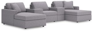 Looking cool and contemporary is great. But when it comes down to it, youâ€™re all about low-maintenance lounging. With the performance fabric on this pit sectional, cleaning spills is a breeze. Its customizable modular design caters to your ever-changing
