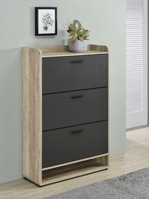  a harmonious blend of practicality and contemporary design. This chic cabinet