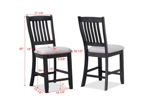 Buford - 5 Piece Dining Room Set - Charcoal / Light Gray