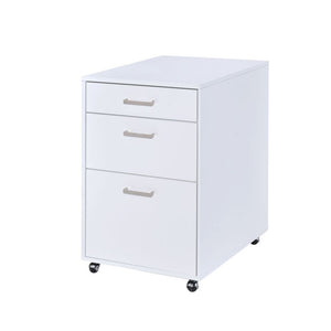 Keep your personal files safe and mobile with this Coleen file cabinet. The perfect size for personal use, including casters make this cabinet easy to move. The bottom larger drawer is the right size for file folders, middle box drawer is perfect for supp