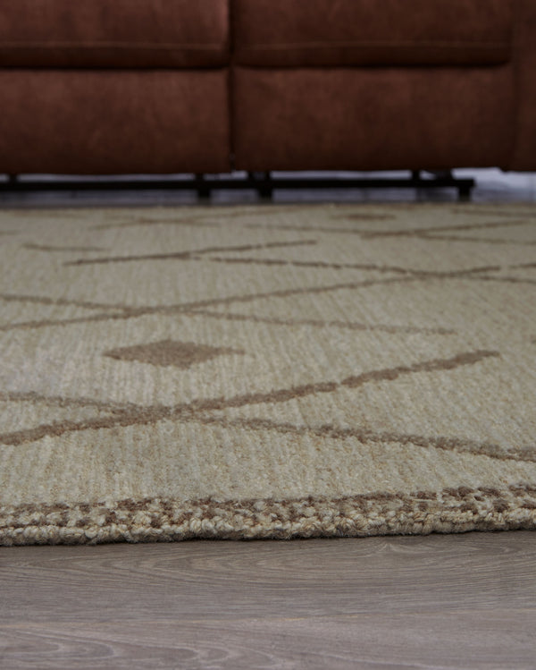  its geometric pattern and neutral palette pair seamlessly with rustic and contemporary decorative schemes. With a soft and cozy texture