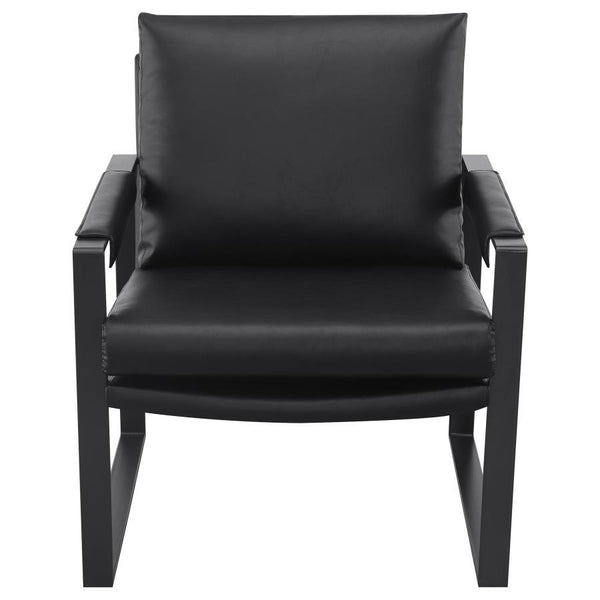 Rosalind - Upholstered Track Arm Accent Chair - Black