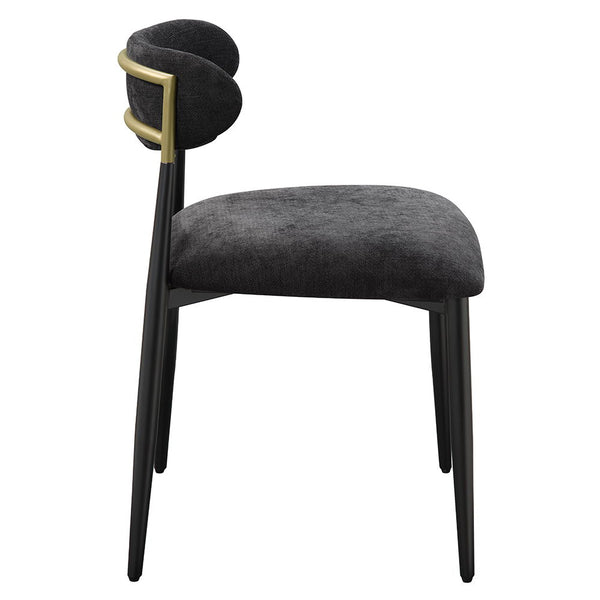 Jaramillo - Side Chair (Set of 2) - Black Fabric & Black Finish