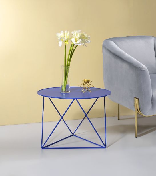 Epidia - Accent Table - Blue Finish