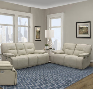 Spartacus - Power Reclining Sofa And Loveseat - Oyster