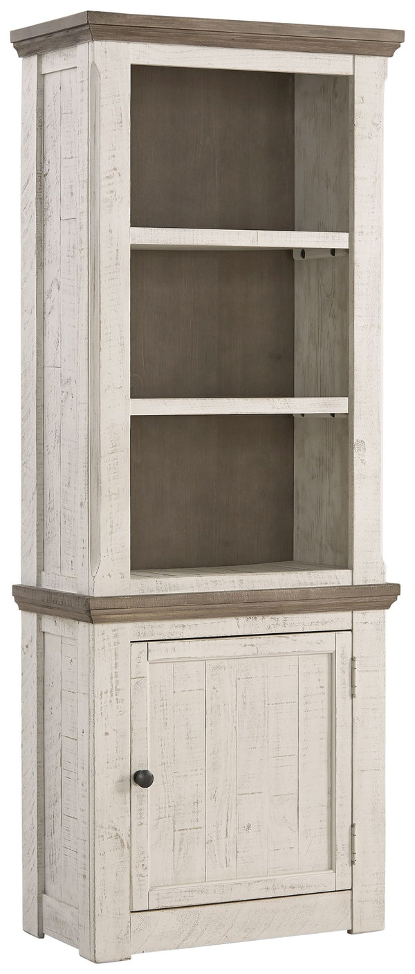 Set your sights on modern farmhouse style with this pier cabinet. Its distressed two-tone treatment blends a weathered gray with vintage white for an utterly charming effect. Turned posts lend a hearty, substantial look that feels right at home, while thr