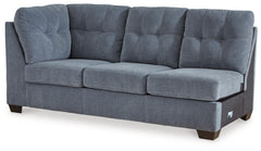 This left-arm facing sofa is made with polyester upholstery. Pairs with other items in the series to make a sectional.<br><br><b>Additional Dimensions</b><br><ul><li>Arm height: 38-"</li><li>Seat depth: 23-"</li><li>Seat height: 20-"</li><li>Top of cushio