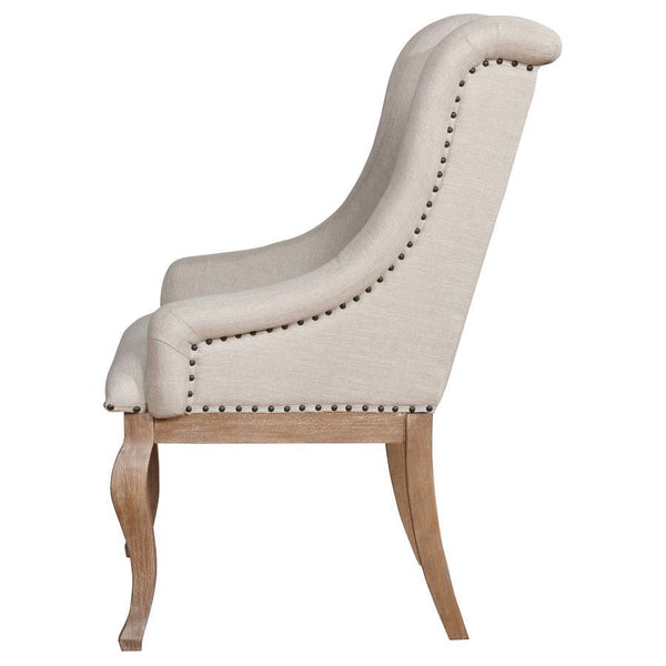 Brockway - Upholstered Arm Chair (Set of 2) - Barley Brown