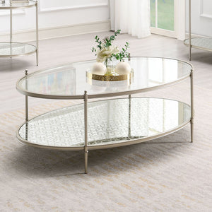 Zaba - Coffee Table - Glass Top & Silver