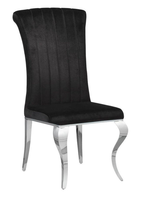  offering an open and airy look. Sparkling faux diamonds are encrusted within the base for a 