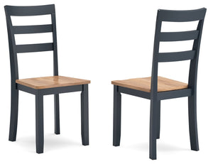 Complement your homeâ€™s simply relaxed sensibility with this dining chair. A dark blue hue offers a chic contrast to the natural wood tone, for a casual look that vibes with a variety of aesthetics. Its hard, contoured seat design prioritizes both cleana