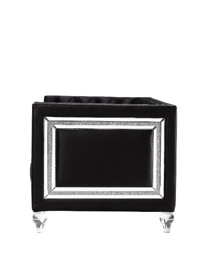  look no further. The Heibero collection is ideal for that. Featuring timeless button tufting and the more modernized fine details such as the mirrored trim accents. The burgundy velvet upholstery is an eye-catche