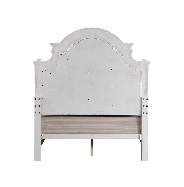 Florian - Queen Bed - Antique White Finish