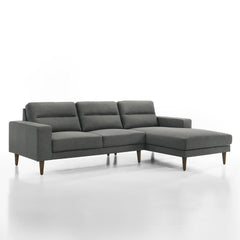 Vale - Raf Chaise - Gray<br/><br/><b>Product Features</b><ul><li>Includes: 1 Right Arm Facing Chaise Lounge</li><li>Durable Construction: Solid and Manufactured Wood Frames reinforced with corner blocks for long term durability and strength.</li><li>Cozy,