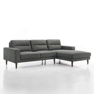 Vale - Raf Chaise - Gray<br/><br/><b>Product Features</b><ul><li>Includes: 1 Right Arm Facing Chaise Lounge</li><li>Durable Construction: Solid and Manufactured Wood Frames reinforced with corner blocks for long term durability and strength.</li><li>Cozy,