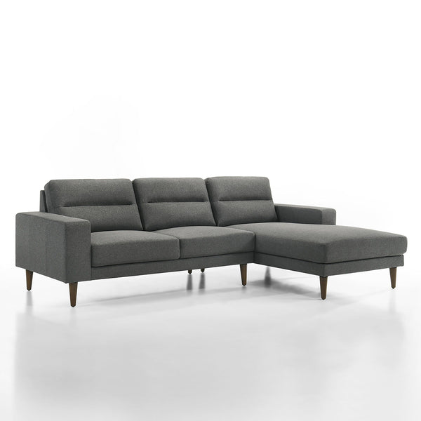 Vale - Raf Chaise - Gray<br/><br/><b>Product Features</b><ul><li>Includes: 1 Right Arm Facing Chaise Lounge</li><li>Durable Construction: Solid and Manufactured Wood Frames reinforced with corner blocks for long term durability and strength.</li><li>Cozy,