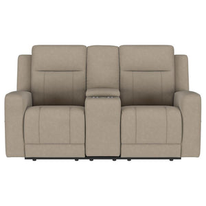 Brentwood - Upholstered Motion Reclining Loveseat - Taupe