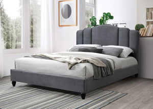 Giada - Eastern King Bed - Charcoal Fabric