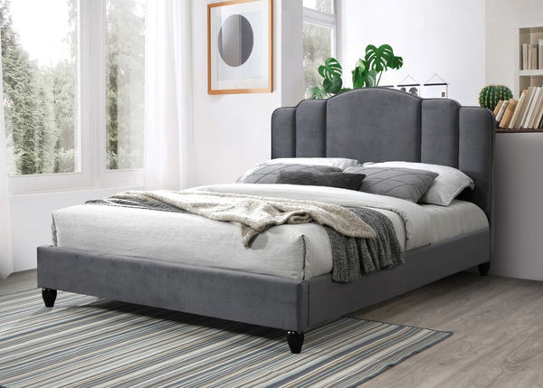 Giada - Eastern King Bed - Charcoal Fabric