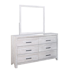 Introducing the Biscayne Mirror, meticulously crafted with durable manufactured wood and adorned with an Eco-Friendly decorative laminate for enduring strength and stability. Its Driftwood finish creates a light, airy ambiance, perfect for unwinding at th
