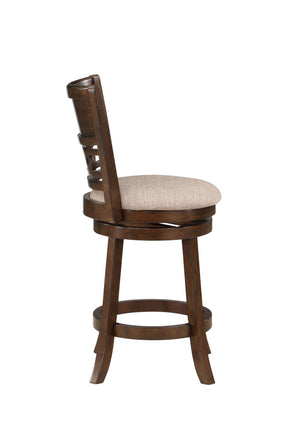 Gia - Swivel Counter Stool - Cherry / Brown