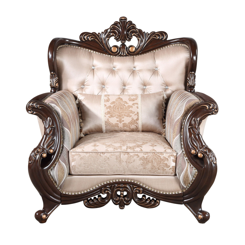 The Royal Classics Constantine Arm Chair in cherry combines heirloom craftsmanship with timeless design, making it a standout addition to any refined living space. Crafted from solid pine and detailed with premium polyurethane carvings, this chair offers 