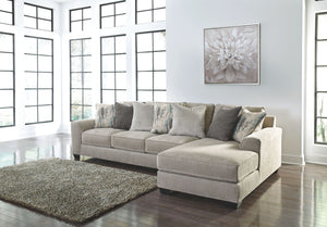 Plush and posh, this large sectional delights with deep comfort. Itâ€™s casually styled with big, roomy seats and modern textured chenille upholstery. Youâ€™ll find comfort in its soft back and reversible seat cushions. Guests are sure to fight over who w