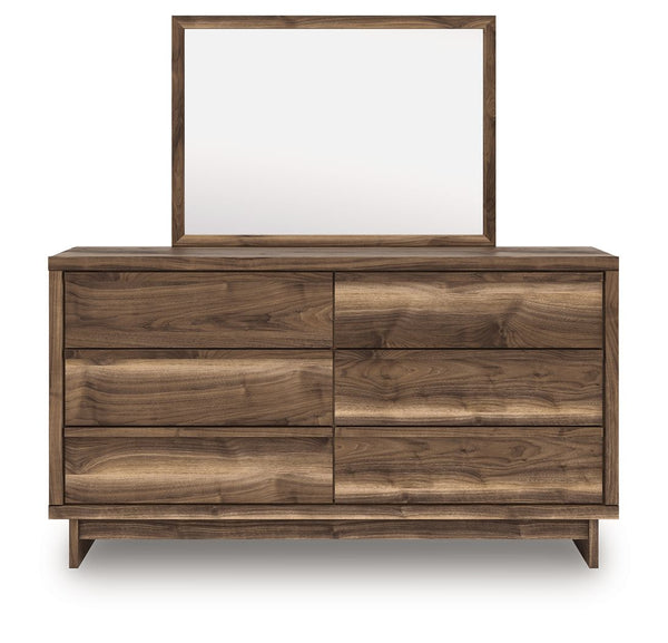  while the angular base incorporates contemporary motifs. Integrated drawer 