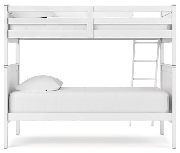 Nextonfort - White - Twin Over Twin Bunk Bed