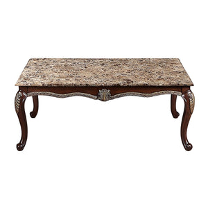 The Royal Classics Maximus Coffee Table / Cocktail Table in cherry is a perfect blend of heirloom craftsmanship and timeless design. Expertly crafted from solid pine with premium polyurethane carving details, this table offers both durability and long-las
