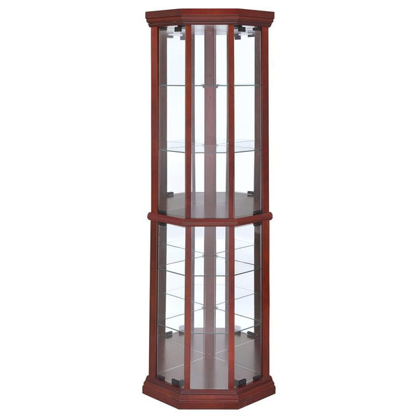  for starters. It is crafted to fit perfectly into the corner of your living room or den for prominence. Features five