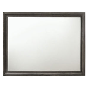 Mirror Not Beveled<br/><br/><b>Product Features</b><ul><li>Case: 1Pc/1Ctn</li><li>Finish: Gray</li><li>Style: Contemporary</li><li>Materials: Wood, Mirror, Veneer, Composite Wood</li></ul><br/>