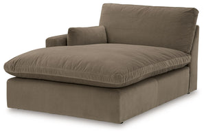 This left-arm facing corner chaise is made with polyester upholstery. Fully finished on all sides, it pairs with other items in the series to make a modular sectional.<br><br><b>Additional Dimensions</b><br><ul><li>Arm height: 22-"</li><li>Seat depth: 53-